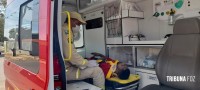 Ciclista fica ferido em acidente entre carro e bicicleta no Campos do Iguaçu