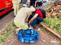 Ciclista fica ferido após colisão com automóvel no Jardim Manaus