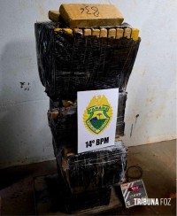 PM apreende 92 Kg de maconha as margens do Rio Paraná em Foz do Iguaçu