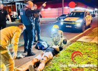 Motociclista fica ferido após acidente na Av. Nacional em Foz do Iguaçu