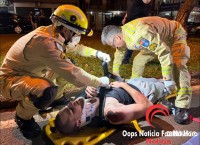 Motociclista fica ferido após acidente na Av. Nacional em Foz do Iguaçu