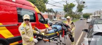 Colisão entre carro e moto deixa duas pessoas feridas na Av. Javier Koelbel 