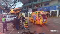 Motociclista fica ferido após colisão em Ciudad Del Este