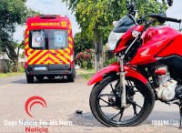 Motociclista fica ferido após colisão no bairro Portal da Foz