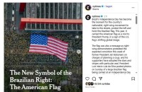 Bandeira dos EUA é "novo símbolo da direita brasileira", diz NYT