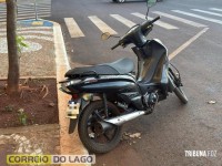 Motociclista fica ferido em acidente no centro da cidade de Santa Helena