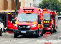 Incêndio atinge apartamento na Vila Portes e mobiliza o Corpo de Bombeiros de Foz do Iguaçu