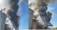 Incêndio de grandes proporções destrói fábrica de ração em Marechal Cândido Rondon