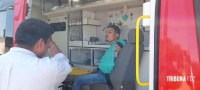 Motociclista é socorrido pelo Siate após colisão contra ônibus na Vila Yolanda