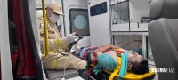 Siate socorre motociclista após colisão na Av. das Cataratas durante a madrugada