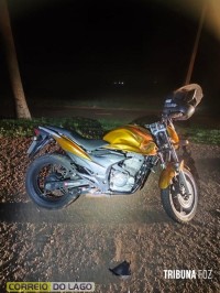 Motociclista fica ferido em acidente na PR-488 em Santa Helena