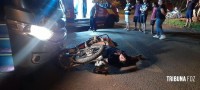 Duas vítimas graves após colisão entre moto e ônibus na Vila Carimã