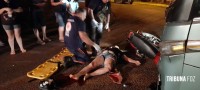 Duas vítimas graves após colisão entre moto e ônibus na Vila Carimã