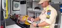 Motociclista é socorrido pelo Siate após colisão na Vila Maracanã