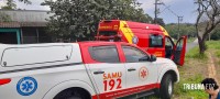 Motociclista é socorrido pelo Siate após colisão na Vila Maracanã