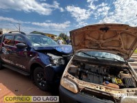Acidente na Av. Brasil em distrito de Santa Helena deixa condutor e criança feridos
