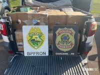 BPFRON e PF apreendem veículo carregado com cigarros eletrônicos em Céu Azul
