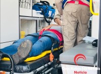 Motociclista fica ferido em colisão com caminhão no Jardim Santa Rita