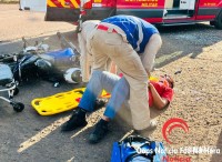 Motociclista fica ferido em colisão com caminhão no Jardim Santa Rita