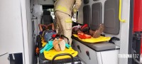 Corpo de Bombeiros socorre duas crianças após acidente dentro de escola no Porto Meira 