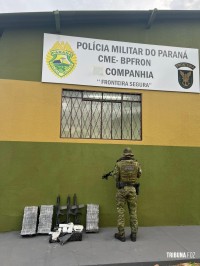 BPFRON e PF apreendem veículo carregado com drogas e armas em Santa Tereza do Oeste