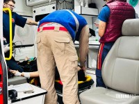 Mulher fica ferida após colisão entre moto e carro no Conjunto Libra