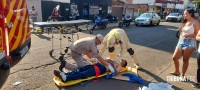 Motociclista fica ferido após colisão no Bairro Porto Meira