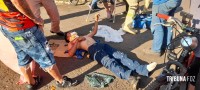 Motociclista fica ferido após colisão no Bairro Porto Meira