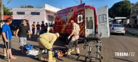 Motociclista fica ferido após colisão no Bairro Porto Meira