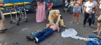 Motociclista fica ferido após colisão no Bairro Porto Meira