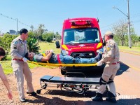 Motociclista fica ferido após colisão no Bairro Cidade Nova 