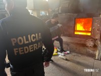Delegacia da Policia Federal de Foz do Iguaçu incinera mais de 13 toneladas de drogas