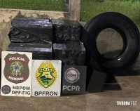 Policia Federal e forças estaduais apreendem pneus e cigarros em Foz do Iguaçu