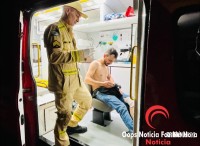 Motociclista fica ferido após colidir contra caçamba de entulho na Vila Miranda