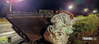 BPFRON apreende caminhão carregado com 10 toneladas de metal em Barracão
