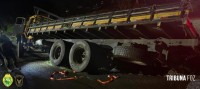 BPFRON apreende caminhão carregado com 10 toneladas de metal em Barracão
