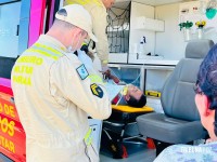 Siate socorre homem que caiu do telhado no Jardim Congonhas