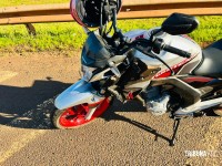 Acidente envolvendo duas motos e dois carros deixa feridos na BR-277 em Foz do Iguaçu