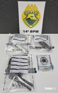 PM apreende arma de fogo e simulacro no bairro Porto Meira