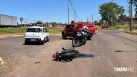 Motocicleta parte ao meio após grave acidente na marginal da BR-277