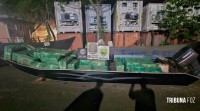 PF, PC e PM apreendem embarcação com cigarros contrabandeados em Itaipulândia