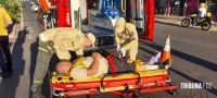 Motociclista é socorrido pelo Siate após colisão na Av. Morenitas