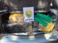 Polícia Militar apreende veículo com quase 200 Kg de maconha em Foz do Iguaçu