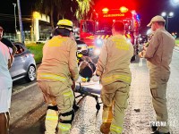 Homem fica gravemente ferido após ser atropelado por moto na BR-277