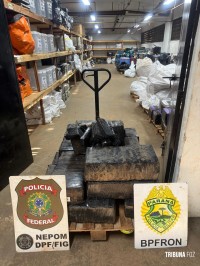 Policia Federal e Policia Militar apreendem 300 Kg de maconha em Foz do Iguaçu