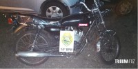 PM apreende motocicleta estrangeira com sinais identificadores adulterados em Santa Terezinha de Itaipu 