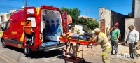 Trabalhador fica ferido após cair de andaime no Jardim Panorama