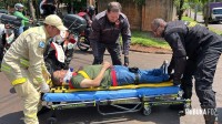 Siate socorre duas pessoas após colisão no Bairro Três Lagoas 