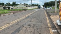 Motociclista fica ferido após queda na Av. Gramado