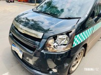 Duas pessoas ficam feridas após colisão entre Van paraguaia e moto na Vila Portes